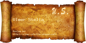 Ulmer Stella névjegykártya